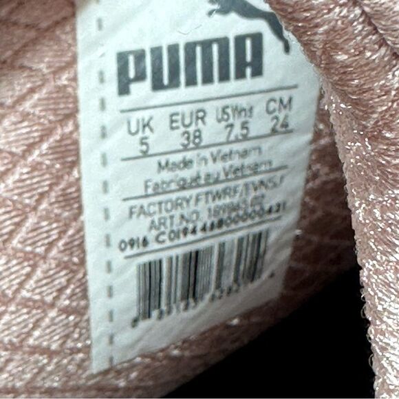 Puma Fierce Metallic Rose High-Top Sneakers Size 7.5 - Picture 8 of 8